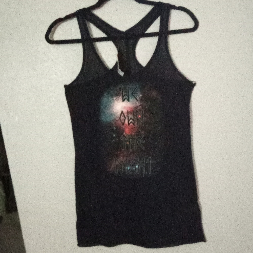Black So Cal tank top with we own the night on the front in runes